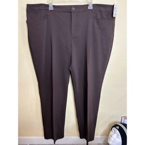 CJ Banks Brown Average 24W Dress Pants Career Casual Comfort Stretch
